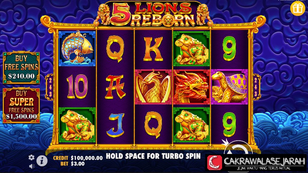 5 Lions Reborn di Slot Gacor Langkah Singa Duit Datang!
