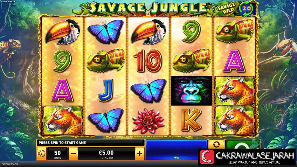 Savage Jungle Slot Online RTP 96% Simbol Eksotis